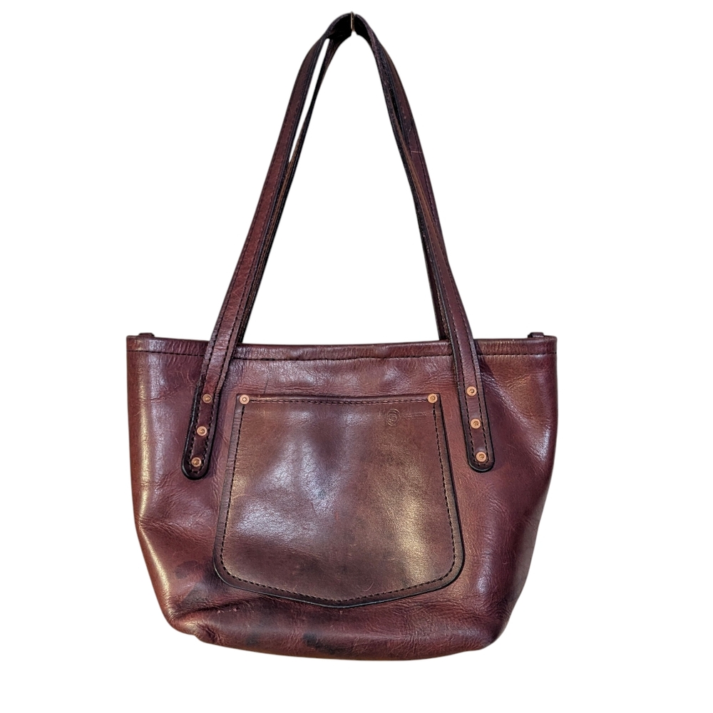 Forest Run Brown Leather Tote Bag High Quality Classic Quiet Luxury